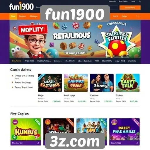 Evolução do site de jogos fun1900 ao longo do tempo