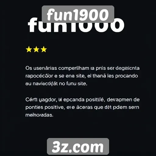 Feedback dos usuários sobre a navegação no site fun1900